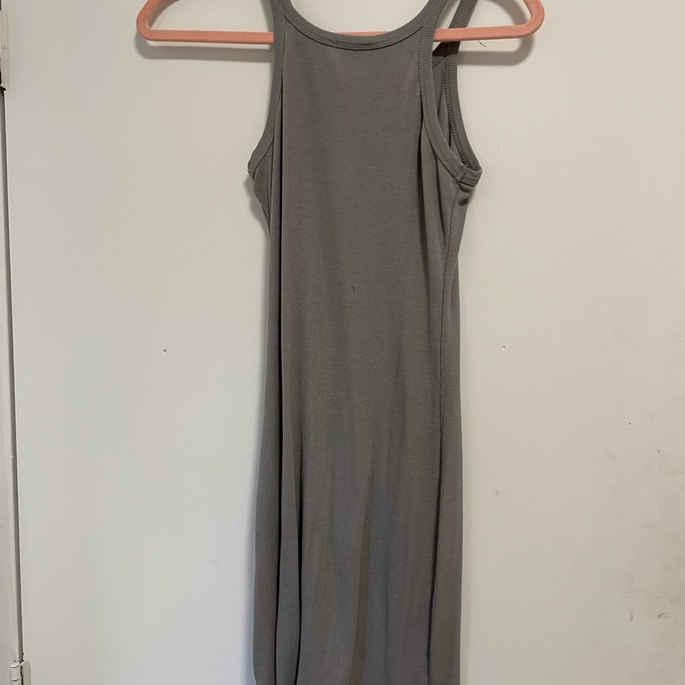 Princess polly grey ribbed tank dress